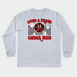 Retro loud and proud cheer mom Kids Long Sleeve T-Shirt